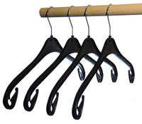 1 x RAW Customer Returns Hagspiel clothes hangers made of plastic, black, skirt hooks, 43 cm, 50 pieces. - RRP €26.11