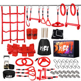 1 x RAW Customer Returns Ninja Warrior Slackline Set for Children, 15M Ninja Line with Complete and Safety Accessories - RRP €134.22