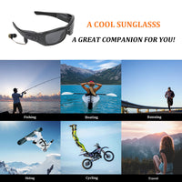 1 x RAW Customer Returns Hereta Camera Sunglasses, Full HD 1080p Bluetooth Sunglasses, with UV Protection Polarized Lenses, for Outdoor Activities and Travel Include 32GB TF Card  - RRP €67.99