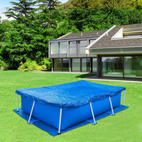 1 x RAW Customer Returns 221x150cm Swimming Pool Cover Rectangular -Rectangular Pool Cover - Thicker and Durable, Tarpaulin Windproof Rainproof Dustproof for Rectangular Frame Pool - RRP €16.13