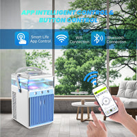 1 x RAW Customer Returns Mobile air conditioner, 5 in 1 air conditioner portable, air conditioner without exhaust hose, mini air conditioner with spray and colorful night light, mobile air conditioners for home, office, camping - RRP €70.58