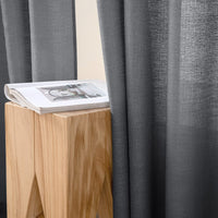 1 x RAW Customer Returns MIULEE 2 Units Translucent Living Room Curtains Polyester Linen with Eyelets Modern Bedroom Curtains Window Living Room Bedroom Dining Room Kitchen 140 x 160 cm Dark Gray - RRP €36.69