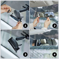 1 x RAW Customer Returns Car rearview mirror, universal car panoramic rearview mirror, anti-glare car interior mirror for attaching 11.81 inches, wide angle mirror for cars, SUVs, trucks, passenger cars - RRP €22.57