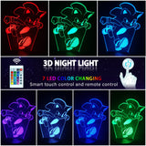 1 x RAW Customer Returns AIRUEEK Sonic Hedgehog 3D Lamp Night Light Kids-16 Color Variations-Room Decoration Creative Gifts Anime Gadgets for Kids Boys Men Sonic Fans Hedgehog Running  - RRP €14.99