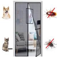 1 x RAW Customer Returns Panngu Magnetic Fly Screen for Balcony Door 75x210cm Black, 2024 Reinforced Insect Screen Door, Fly Screen Door Patio Door Self-Adhesive Without Drilling - Stronger Magnets and Central Network - RRP €16.6