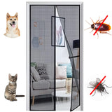 1 x RAW Customer Returns Panngu Magnetic Fly Screen for Balcony Door 75x210cm Black, 2024 Reinforced Insect Screen Door, Fly Screen Door Patio Door Self-Adhesive Without Drilling - Stronger Magnets and Central Network - RRP €16.6