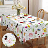 1 x RAW Customer Returns Rectangular Garden Tablecloth Stain Resistant Easy Clean Washable Stain Resistant Tablecloth for Kitchen Dining Table Coffee Table Party Dinner 140x180cm - RRP €22.99