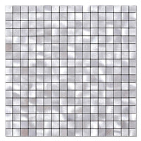 1 x RAW Customer Returns BeNice Tiles Kitchen Tile Stickers Bathroom,Self-Adhesive Tiles Mosaic Tiles Metal Small Tiles 10 Mats, Silver  - RRP €51.99