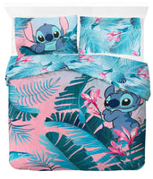 1 x RAW Customer Returns Jay Franco Disney Lilo and Stitch floral bedding for two people - children s bed linen set including 50 x 70 cm pillowcase, machine washable cotton bed linen - RRP €54.47