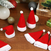 9 x Brand New VALICLUD 30pcs Mini Santa Hats Table Cutlery Covers Christmas Decorations Wine Bottle Small Hats Santa Claus Hat - RRP €172.8