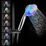 1 x RAW Customer Returns LEDGLE LED shower head with color changing LED hand shower, 7 colors light automatic, adjustable water flow - RRP €25.43