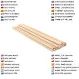 1 x RAW Customer Returns Belle Vous Natural Round Wooden Stick Pack of 200 18 cm Long Extra Long Unfinished Wooden Sticks 5 mm Thick - Round Wooden Sticks, Crafts, Decorations, Art - RRP €14.11