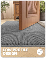 1 x RAW Customer Returns Color G Indoor Doormat 90 x 150 cm, Dirt Trapper Mat, Non-Slip Doormat, Indoor, Washable, Entrance Rug, Indoor Doormat, Front Door, Thin Door Mat, Indoor for Entrance, Hallway, Garden, Indoor, Pet Grey  - RRP €56.99