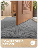 1 x RAW Customer Returns Color G Indoor Doormat 90 x 150 cm, Dirt Trapper Mat, Non-Slip Doormat, Indoor, Washable, Entrance Rug, Indoor Doormat, Front Door, Thin Door Mat, Indoor for Entrance, Hallway, Garden, Indoor, Pet Grey  - RRP €56.99