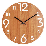 1 x RAW Customer Returns 12 Wooden Wall Clock Vintage Round Home Decor Silent and Non Ticking Easy to Read Battery Operated Kitchen Living Room Bedroom Office Classroom Rustic Clock - RRP €27.06