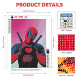 4 x Brand New EOBROMD Diamond Painting Adults Deadpool, 5D Diamond Painting Pictures Adults Marvel, DIY Diamond Painting Pictures Diamond Painting Set for Wall Decoration 30x40cm - RRP €32.92