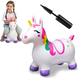 2 x RAW Customer Returns JOYIN bouncy animal unicorn for children, including air pump, inflatable bouncy toy made of, hopper unicorn, promotes sense of balance, bouncy animal from 2,3,4,5,6, animal ears for support, robust and durable - RRP €61.84