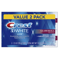 1 x RAW Customer Returns Crest Crest Twin Pack 3D White Luxe Glamorous White Toothpaste, 3.5 Ounce each, 2 Pack - RRP €48.63