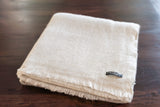 1 x RAW Customer Returns yanopurna cashmere blanket - made of 100 cashmere wool, 135x270 cm, sofa blanket handwoven from Nepal, ideal as a couch throw or cuddly blanket, hand wash, beige - RRP €148.13