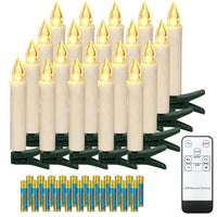 1 x RAW Customer Returns FREEPOWER 20 LED Christmas Tree Candles Wireless with Remote Control Timer Flickering Dimmable Warm White Christmas Candles Fairy Lights Christmas Tree Candles Outdoor Waterproof Christmas Decoration   - RRP €32.75