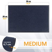 1 x RAW Customer Returns GadHome doormat blue 60x90 cm entrance door mat waterproof washable durable dirt trap Non-slip dirt trap doormat for front door, hallway, entrance, kitchen, bedroom - RRP €29.75