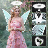 72 x Brand New Fairy Wings Elf Wings Adult Fairy Wings Women s Wings with Love Stick and Angel Tiara Glitter Elf Wings Costume Accessories for Children, Adults Halloween Carnival Fairy Costume, White - RRP €871.2