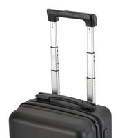 1 x RAW Customer Returns Bontour CabinOne Eurowings Vueling Volotea WizzAir hand luggage 40x30x20 cm 2 wheels trolley carry-on suitcase black, S 40x30x20cm  - RRP €69.9