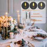 1 x RAW Customer Returns IMAGE 12pcs LED Taper Candles Battery Operated Remote Control Timer Flickering Ivory Wedding Christmas Valentine s Day Party - RRP €30.24