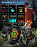 1 x RAW Customer Returns AVUMDA Smartwatch Men 1.96 AMOLED HD Screen, Smartwatch Men with Phone Function Blood Pressure Measurement Heart Rate Pedometer SpO2, Smartwatch Outdoor IP68 with 100 Sports Modes for Android iOS - RRP €58.56