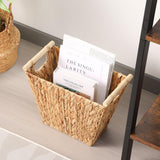 1 x RAW Customer Returns OUTBROS Storage Basket, Wicker Baskets, 20 Liter Capacity, Decorative Wicker Flower Pot Baskets, Bathroom Trash Cans, Suitable for Offices, Bedrooms, Water Hyacinth - RRP €42.64