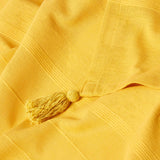 1 x RAW Customer Returns HOMESCAPES - Blanket for Bed or Sofa 225 x 255 cm , Yellow - RRP €30.2