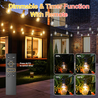 1 x RAW Customer Returns Avoalre Outdoor Solar Chain Light 19M 25 2 G40 LED Outdoor Solar Lights with Remote Control IP44 Waterproof Timer 4 Modes Dimmable Outdoor Garden Lights for Terrace Gazebo Parties Wedding - RRP €57.55