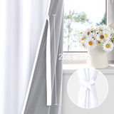 1 x RAW Customer Returns XWZO 100 opaque curtains white white, double-layer thick blackout curtains with eyelets, soundproof thermal curtains set of 2 bedroom curtains, blackout curtain, 245 x 140 cm height x width  - RRP €34.99