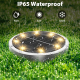 1 x RAW Customer Returns nipify 16 pieces solar floor lights outside, solar lights outdoor light with 8 LEDs, warm white LED floor light outside solar waterproof solar lamps for garden lawn walkway patio driveway - RRP €48.99