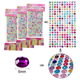 24 x Brand New Woohome 12 Sheets Self-Adhesive Rhinestone Rhinestones, Multicolored, Assorted Size, Crystal Gemstone Stickers for Manual DIY - RRP €720.0