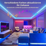 1 x RAW Customer Returns SIBI RGB LED strip 10 m, LED strip with remote control and app music sync, dimmable color changing self-adhesive LED strip light for room, kitchen, party decoration - RRP €18.14