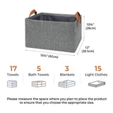 3 x Brand New GRANNY SAYS fabric storage boxes, foldable storage baskets with handles, wardrobe organizer closet, storage boxes with metal frame, large fabric boxes for shelves - mist gray, 4 pieces - RRP €112.08