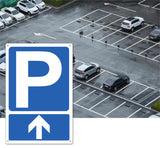 1 x RAW Customer Returns Pubblimania parking sign with arrow forward made of aluminium composite material, 3 mm, for outdoor or indoor use parking arrow forward 30 x 40  - RRP €19.99