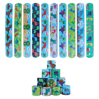 2 x Brand New Gxhong Dinosaur Party Favors, Colorful Snap Bracelets for Kids, Snap Bracelet Colorful Clap Bracelet, Slap Bracelets Set for Party Favors Children s Birthday Boys and Girls, 10 PCS - RRP €40.8