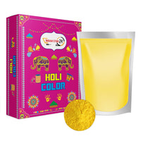 1 x RAW Customer Returns Holi Gulal Powder water soluble Natural festival baby shower photo shoot Rangoli Colors rainbow powder holy color bag glitter color powder photo yellow 1 kg - RRP €14.11