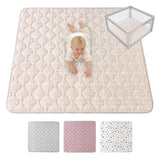 1 x RAW Customer Returns Quilted Baby Crawling Blanket 127cm, Confetti - Extra Thick 1.5cm Soft Baby Crawling Mat - Baby Play Mat with Non-Slip Bottom for Crawling, Playpen - Machine Washable Baby Play Blanket - RRP €35.28