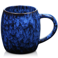 1 x RAW Customer Returns 750 ml Extra Large Ceramic Coffee Mugs, Handmade Textured Glaze Very Large Tea Cup for Office and Home, with Large Handle, Microwave, Refrigerator and Dishwasher Safe Star Blue  - RRP €26.99