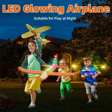 1 x RAW Customer Returns Airplane toy, children s foam airplane glider, styrofoam airplane throwing glider catapult children s toy gun with 4 foam airplanes full body LED  - RRP €19.99