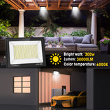 1 x RAW Customer Returns 300W LED spotlight outdoor, LED spotlight super bright 30000LM LED spotlight outdoor, LED spotlight 6500K cold white IP66 waterproof LED outdoor light floodlight for backyard, garage, hallway, garden, hotel - RRP €54.1