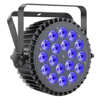 1 x RAW Customer Returns UKfog 6-in-1 LED Par 200W 18 LED spotlight RGBWA UV LED spotlight DMX512 disco light 7 10CH party light 4 control modes mode lighting DJ light effect for bar party wedding studio Halloween - RRP €92.99