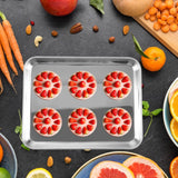 1 x RAW Customer Returns JMIATRY 2 Pack Baking Tray with Cooling Rack, 26.5x20.5x2.5cm Stainless Steel Cake Tray and Cake Rack Set, Rectangular Oven Tray for Baking, Roasting, Cooling, Dishwasher Safe - RRP €22.36