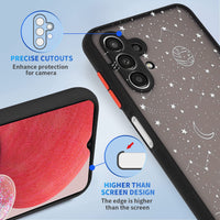 2 x Brand New Fycyko Case for Samsung Galaxy S22, Transparent Case The Star Black 3D Pattern Soft TPU Silicone Protective Shockproof Cases for Samsung S22-The Star - RRP €38.4