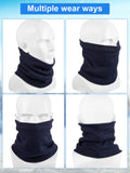 1 x RAW Customer Returns Pieces Winter Neck Warmers Thermal Neck Warmers Fleece Infinity Scarf Windproof Ski Circular Scarf for Adults Double Layer Fabric - RRP €20.46