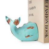 1 x RAW Customer Returns Bookends whale decorative bookend on artificial stone polyresin Bookend weighs 1.25 KG, solid filled core Non-slip base, surface structured and hand-painted - RRP €49.9