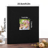 1 x RAW Customer Returns Benjia photo album slip-in album A4 portrait format 100 pages covers, linen cover photo album for inserting 100 A4 photos black - RRP €17.57